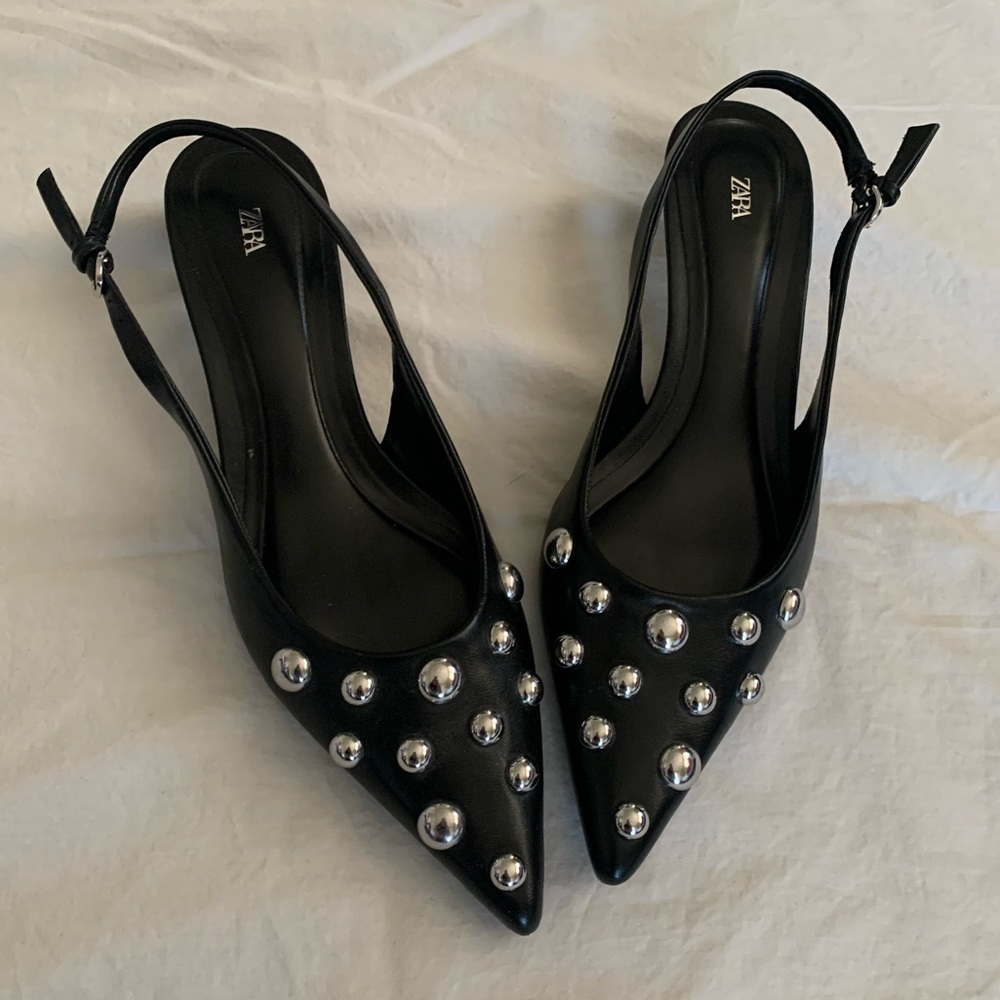Zara stud kitten heels